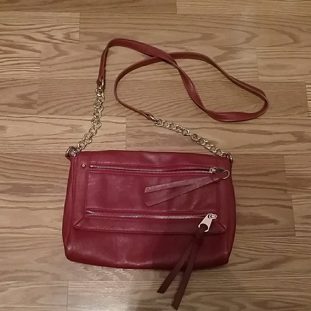 Red cross body bag